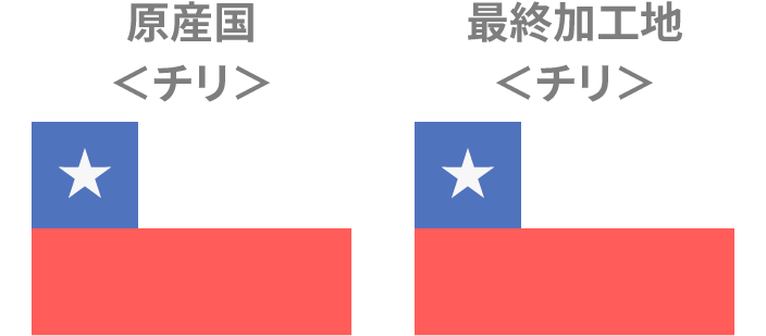 原産国チリ 最終加工国チリ